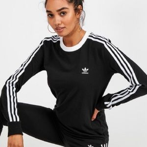 Adidas Ling Sleeve Three Stripe Shirt